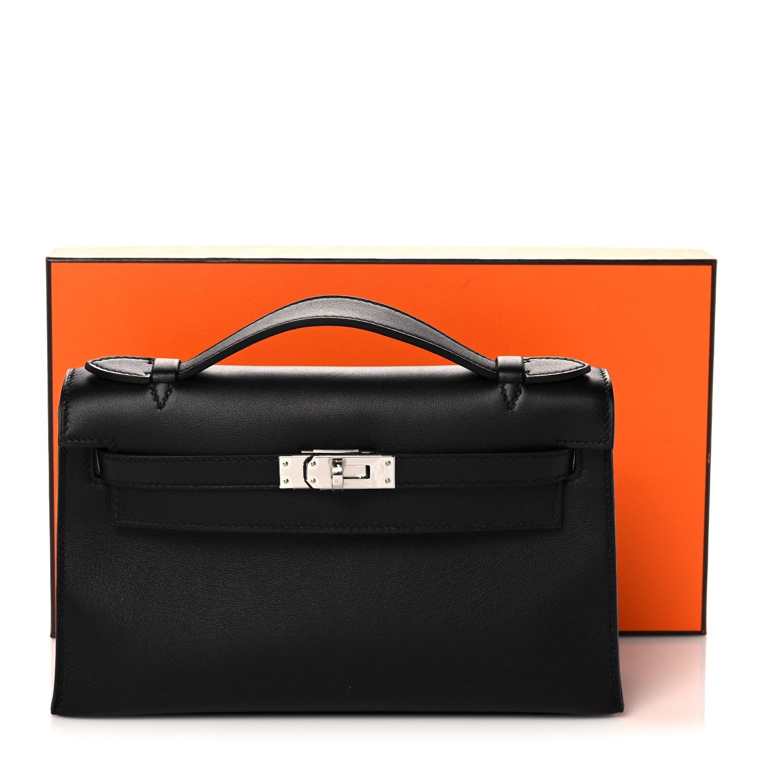Hermes Swift Kelly Pochette Clutch Black 29 of 29