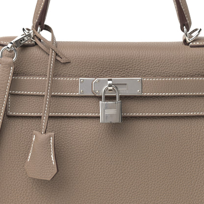 Hermes Togo Kelly Retourne 28 Etoupe 8 of 11