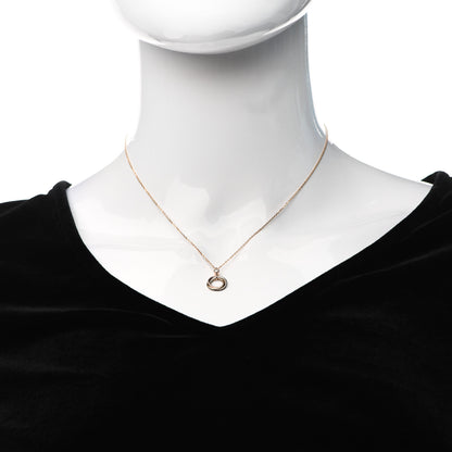 Cartier 18K Pink Yellow White Gold Diamond Trinity Pendant Necklace 2 of 6