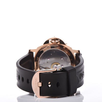 Panerai 18K Rose Gold Rubber 44mm Luminor Marina 8 Days ORO Rosso Manual Winding Watch Black PAM00511 4 of 8