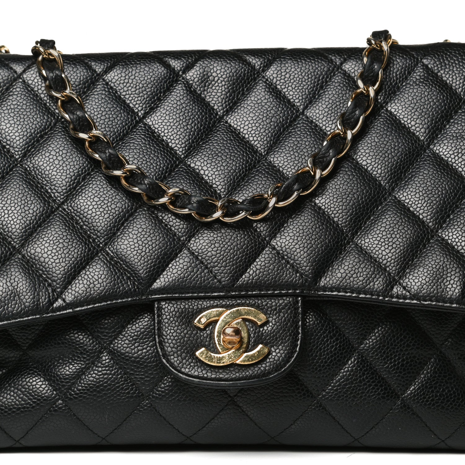 Chanel Caviar Quilted Jumbo Single Flap Black 7 of 16
