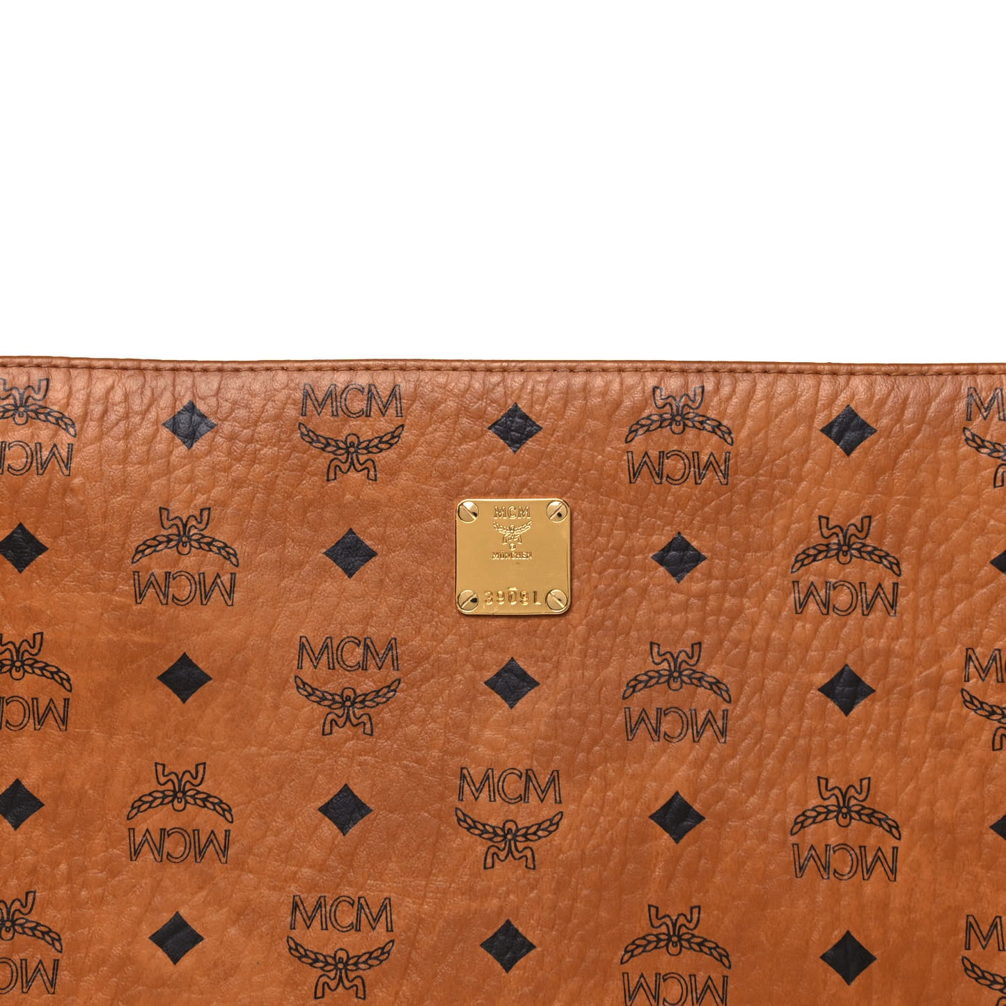 Visetos Medium Zip Pouch Cognac