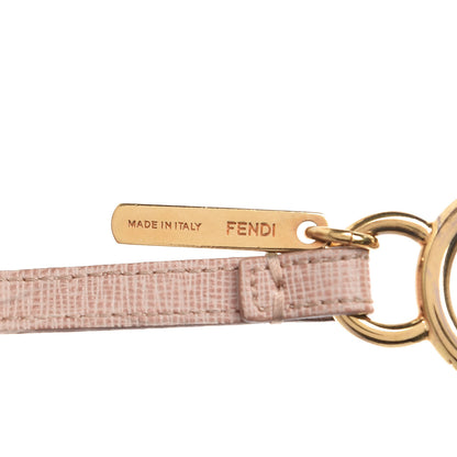 Fendi Fox Fur Vitello Elite Bi-Color Pom Pom Bag Charm Rosa Cammello Cipria 3 of 4