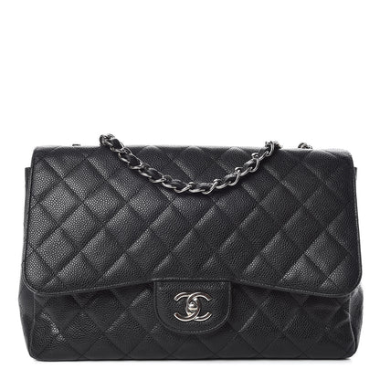 Chanel Caviar Quilted Jumbo Single Flap Black 1 of 23