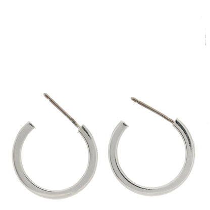 Tiffany Sterling Silver 1837 Small Narrow Hoop Earrings 3 of 5