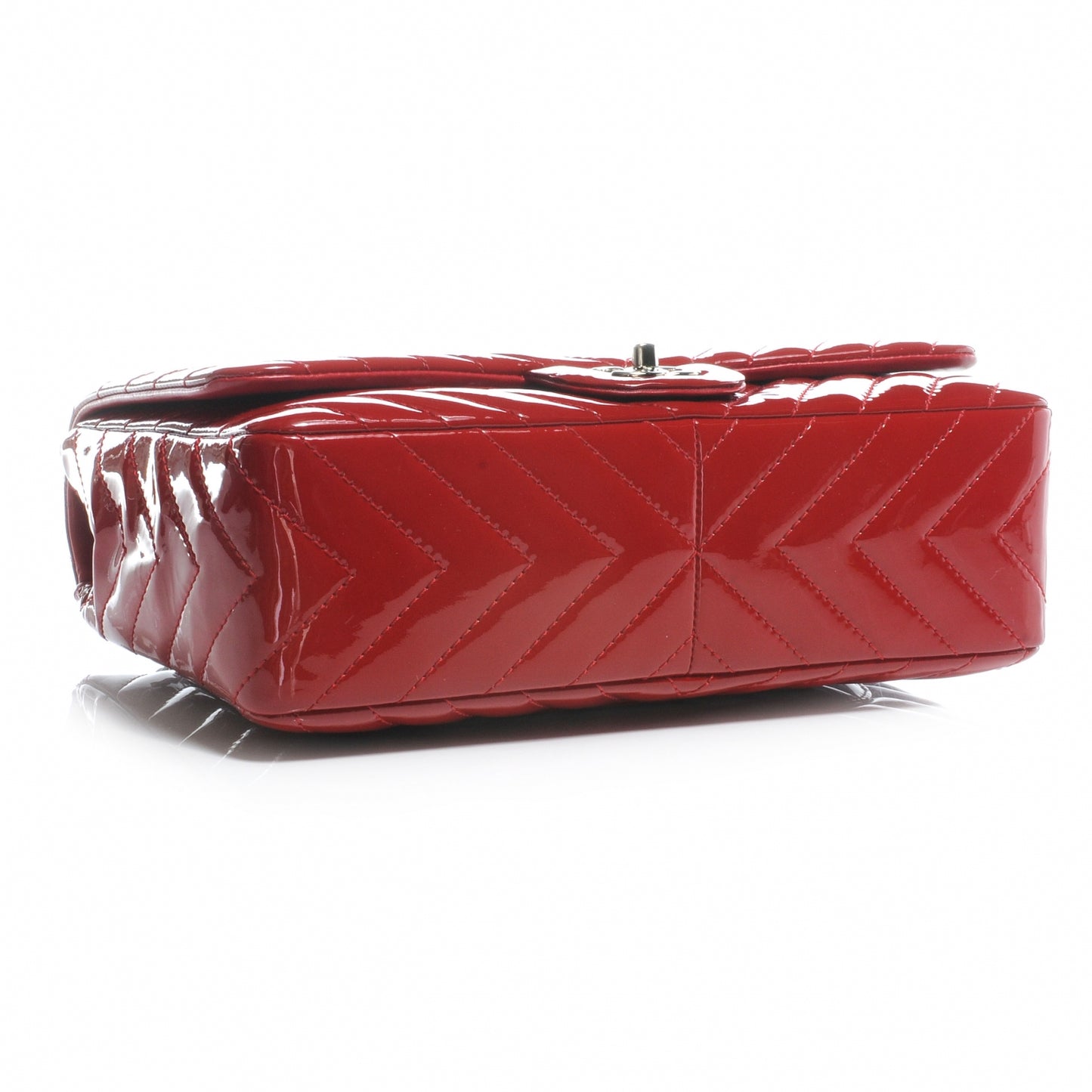 Patent Chevron Jumbo Single Flap Red