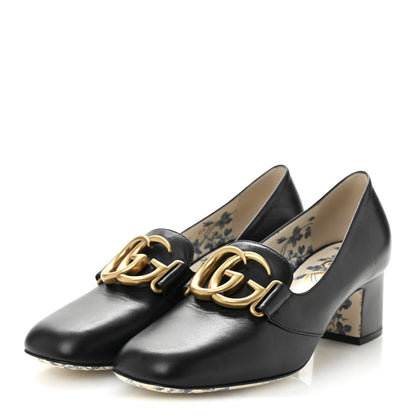 Gucci Malaga Kid GG Victoire 55mm Loafer Pumps 37 Black 4 of 10