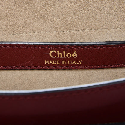 Chloe Calfskin Braided Small Hudson Shoulder Bag Sienna Red 10 of 10