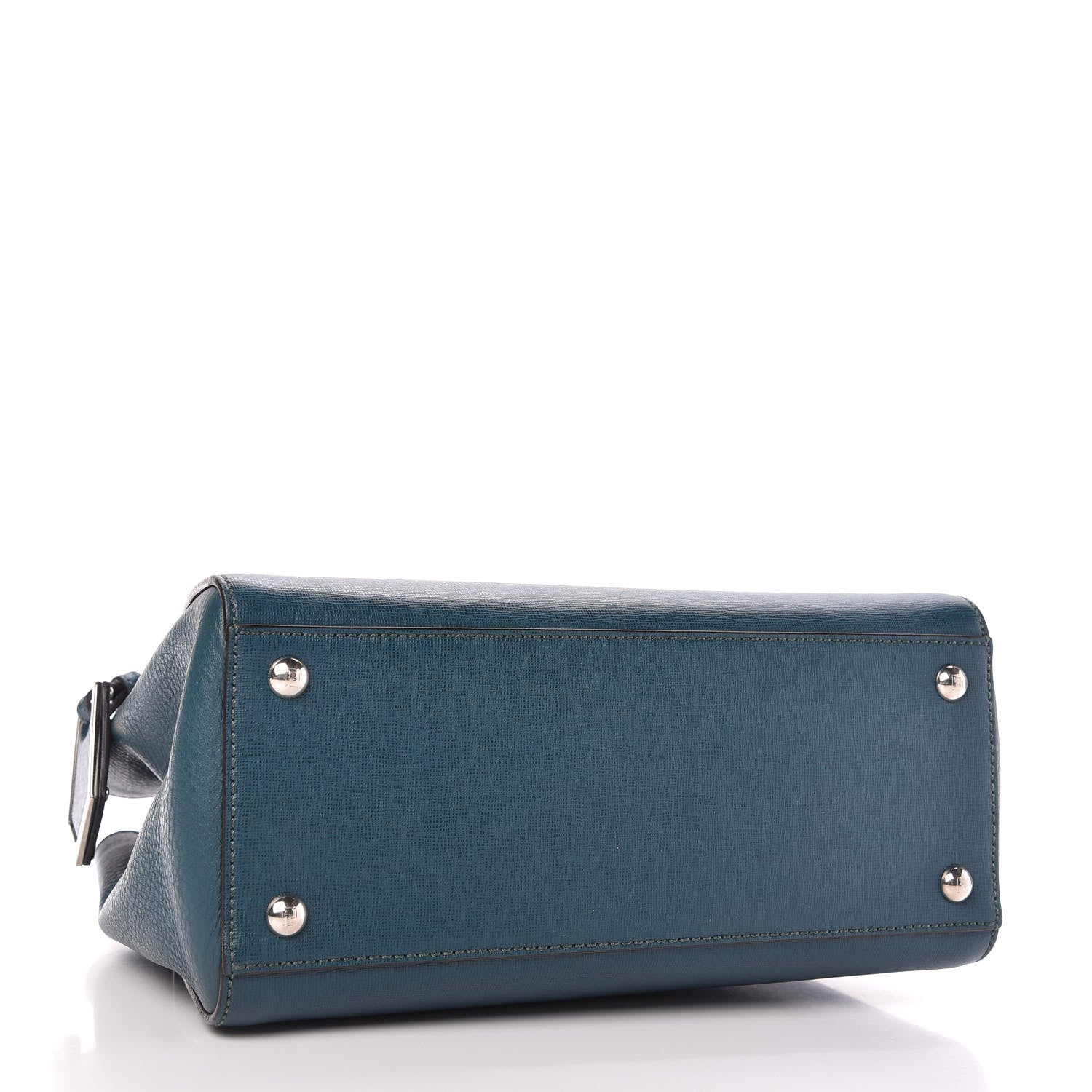 Fendi Vitello Elite Petite 2Jours Tote Oceano 4 of 10