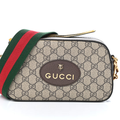Gucci GG Supreme Monogram Web Neo Vintage Shoulder Bag Beige New Acero Crop 7 of 9