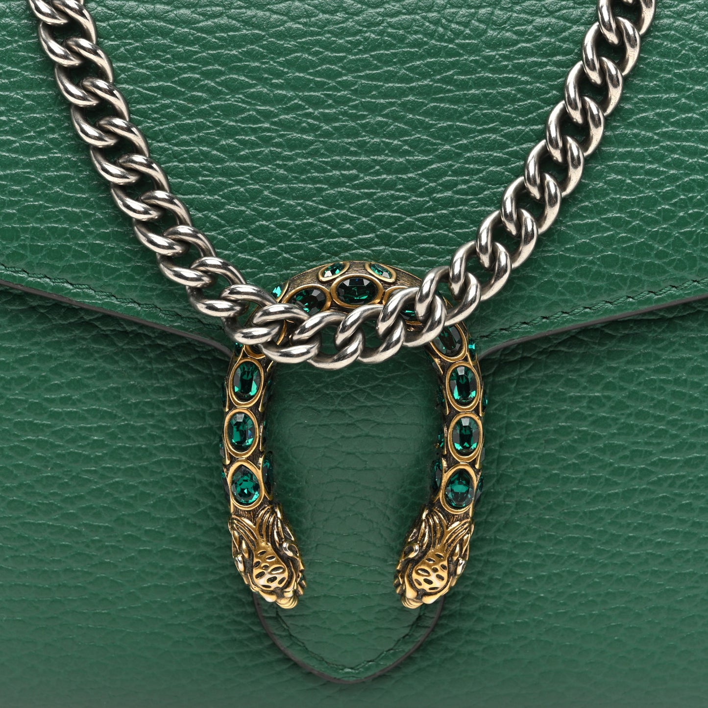 Calfskin Mini Dionysus Chain Wallet Emerald