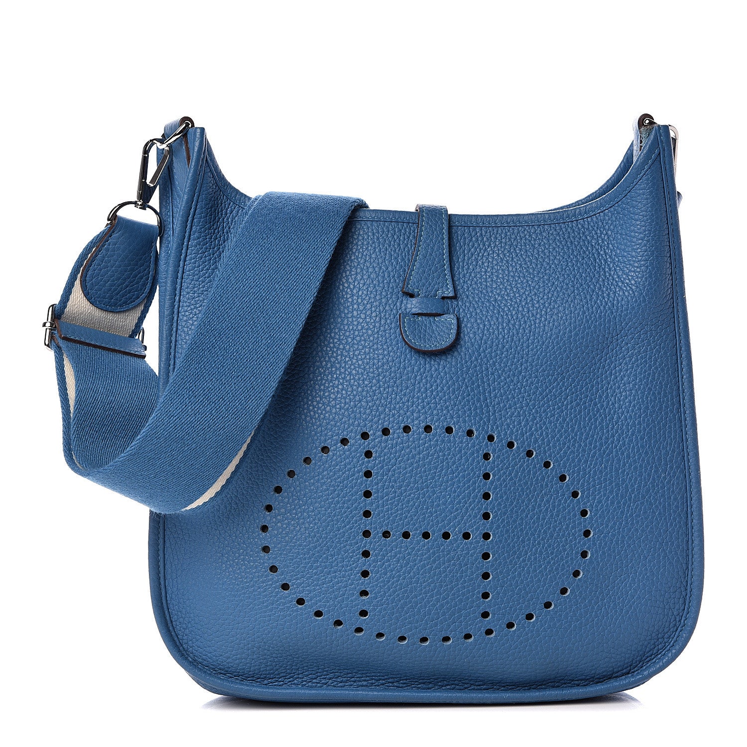 Hermes Taurillon Clemence Amazone Evelyne III PM Mykonos White 1 of 11