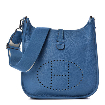 Hermes Taurillon Clemence Amazone Evelyne III PM Mykonos White 1 of 11