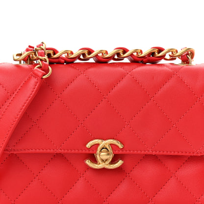 Chanel Calfskin Quilted Mini Flap Bag Red 8 of 12