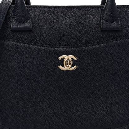 Chanel Grained Calfskin Small Neo Executive Shopper Tote Dark Blue 8 of 10