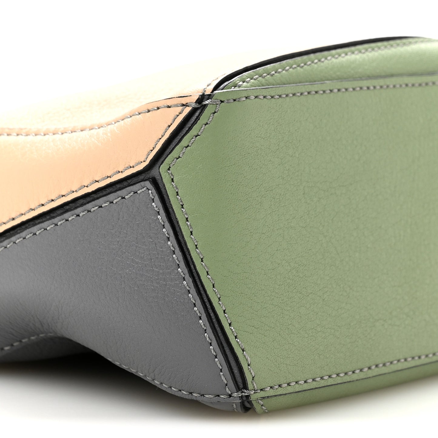 Calfskin Mini Puzzle Bag Asphalt Grey Nude