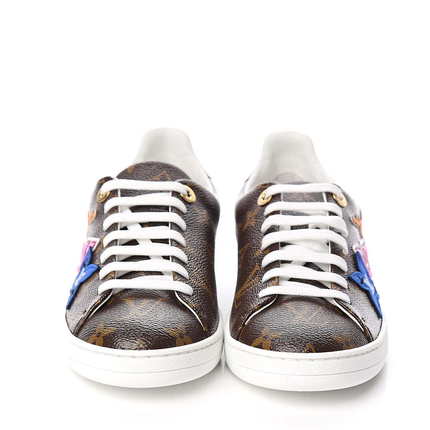 Calfskin Monogram LV Black Heart Sneakers 37 Cacao