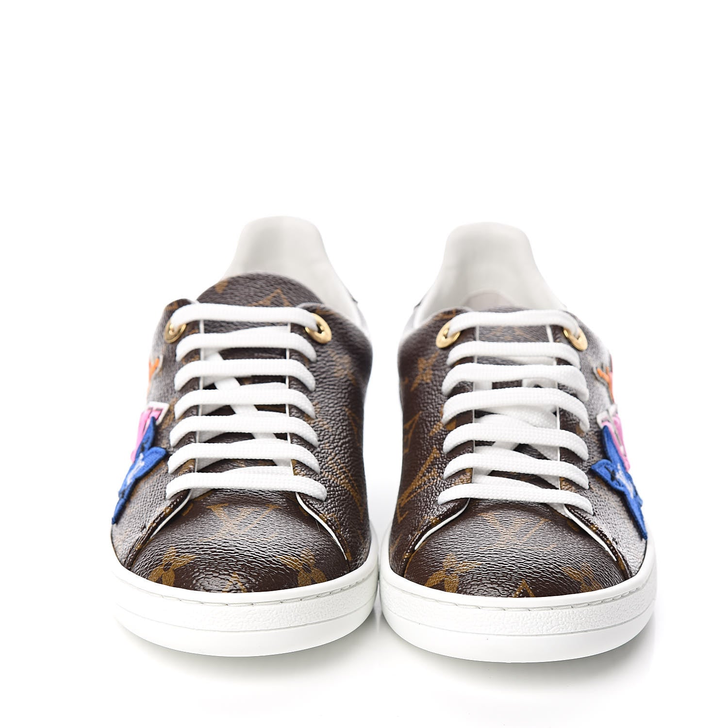 Louis Vuitton Calfskin Monogram LV Black Heart Sneakers 37 Cacao 2 of 10
