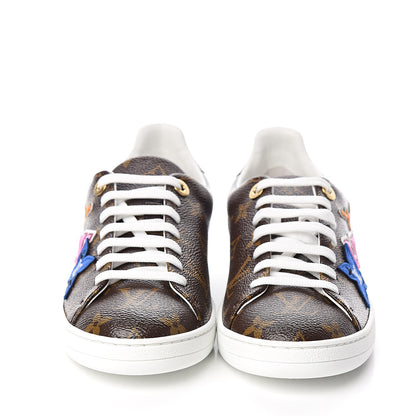 Louis Vuitton Calfskin Monogram LV Black Heart Sneakers 37 Cacao 2 of 10