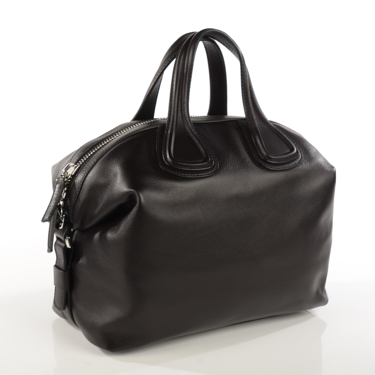 Waxy Grained Calfskin Medium Nightingale Black