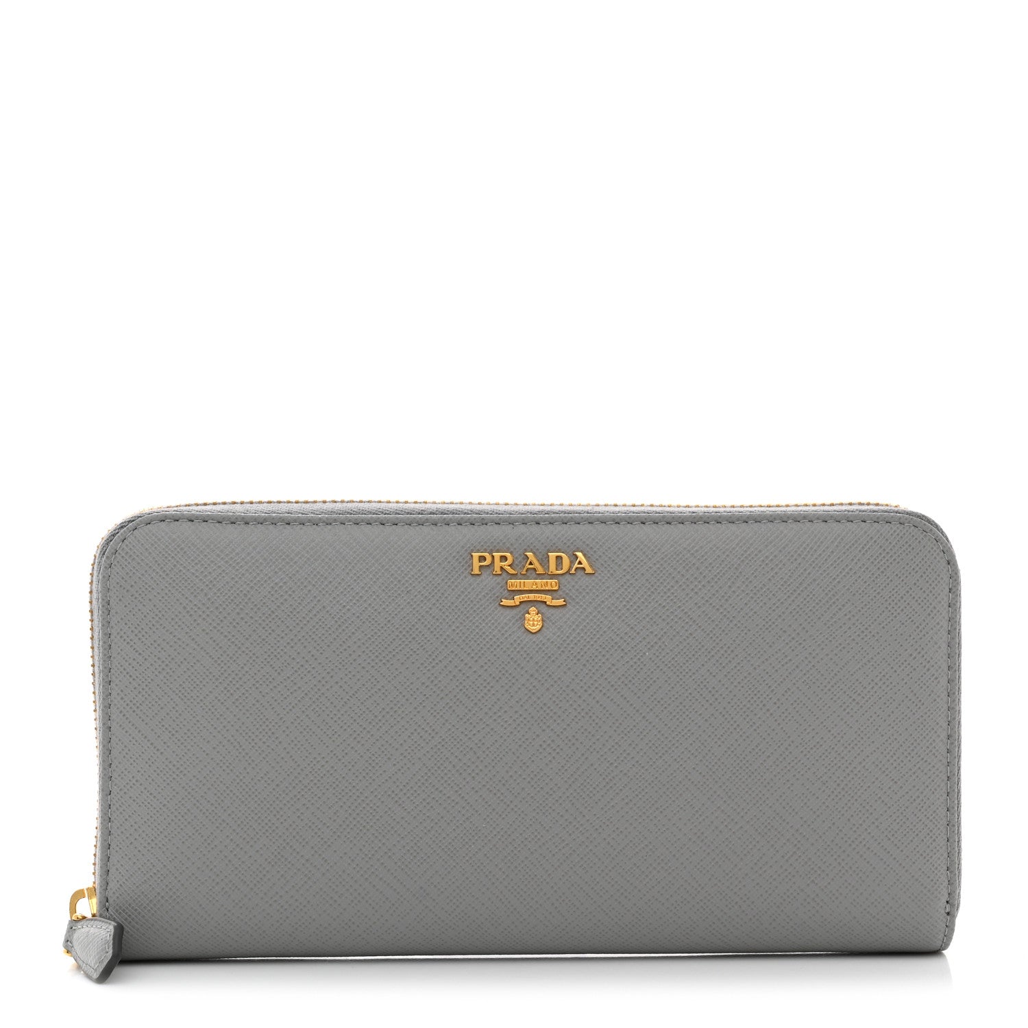 Prada Saffiano Metal Zip Around Wallet Nube 1 of 7