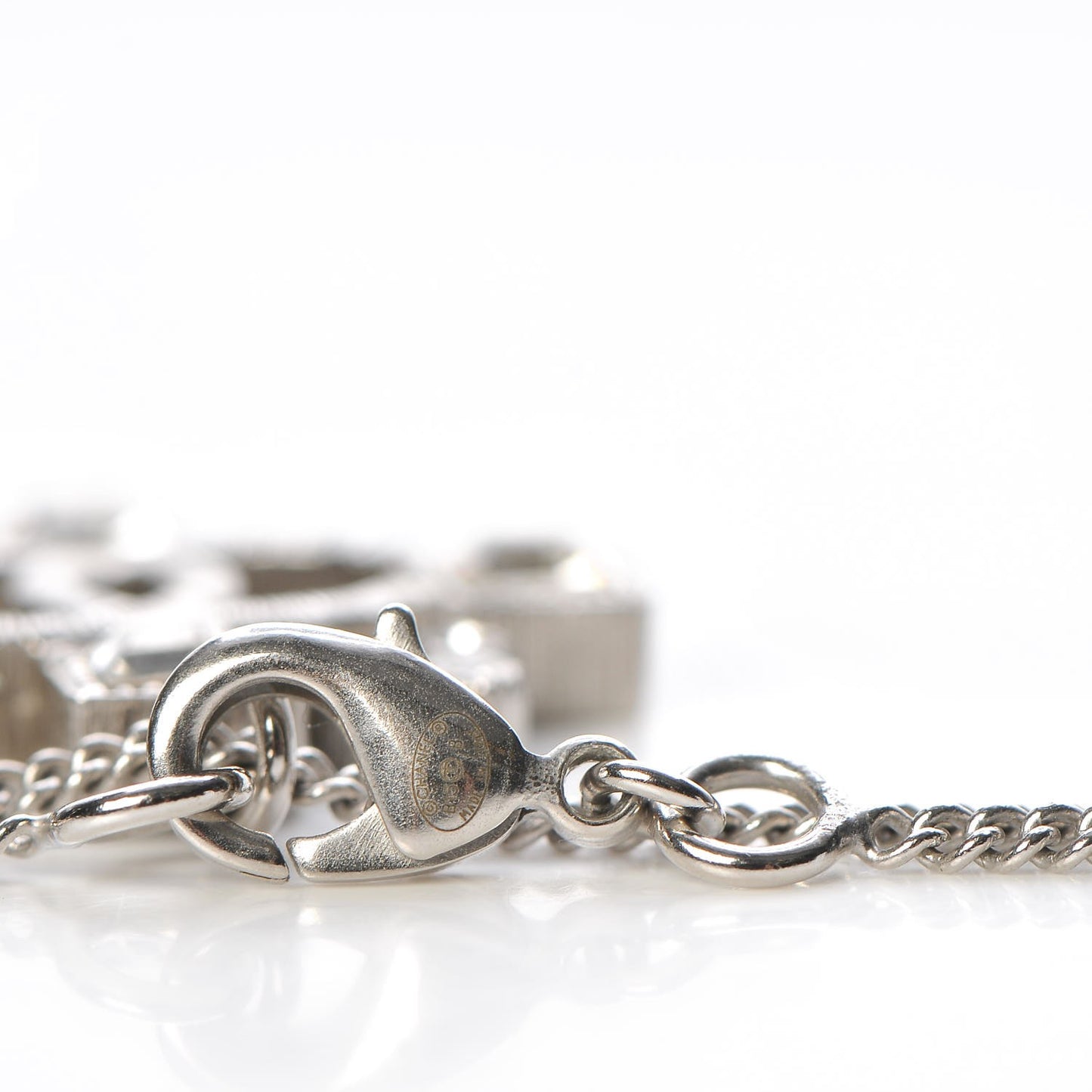 Crystal CC Necklace Silver