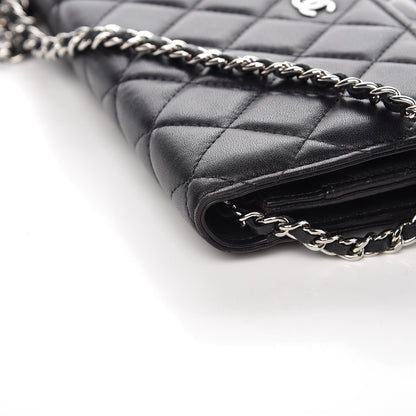 Chanel Lambskin Quilted Wallet On Chain WOC Black 11 of 12