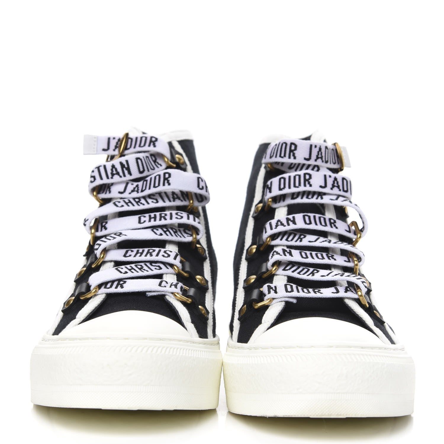 Christian Dior Technical Mesh Calfskin Womens Walk'N'Dior High Top Sneaker 38 Black 2 of 6