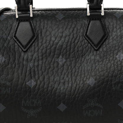 MCM Visetos Small Ella Boston Bag Black 8 of 10
