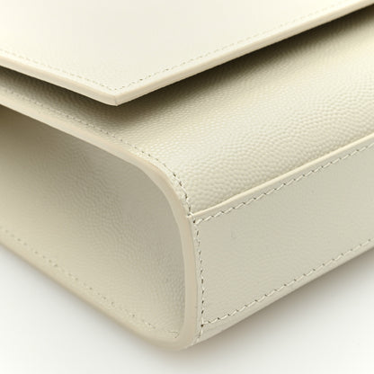 Saint Laurent Grain De Poudre Medium Classic Monogram Kate Satchel Crema Soft 8 of 9