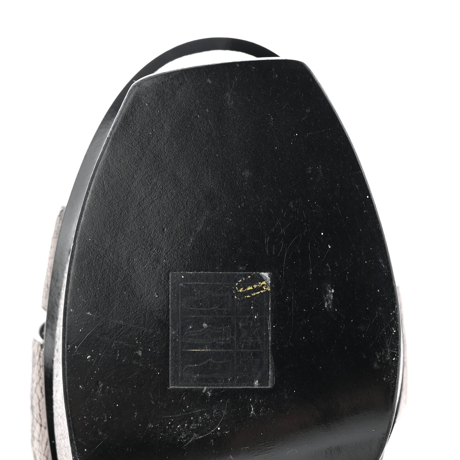 Saint Laurent Metallic Supercrack Calfskin Tribute 105 Platform Sandals 39 Gunmetal 13 of 17