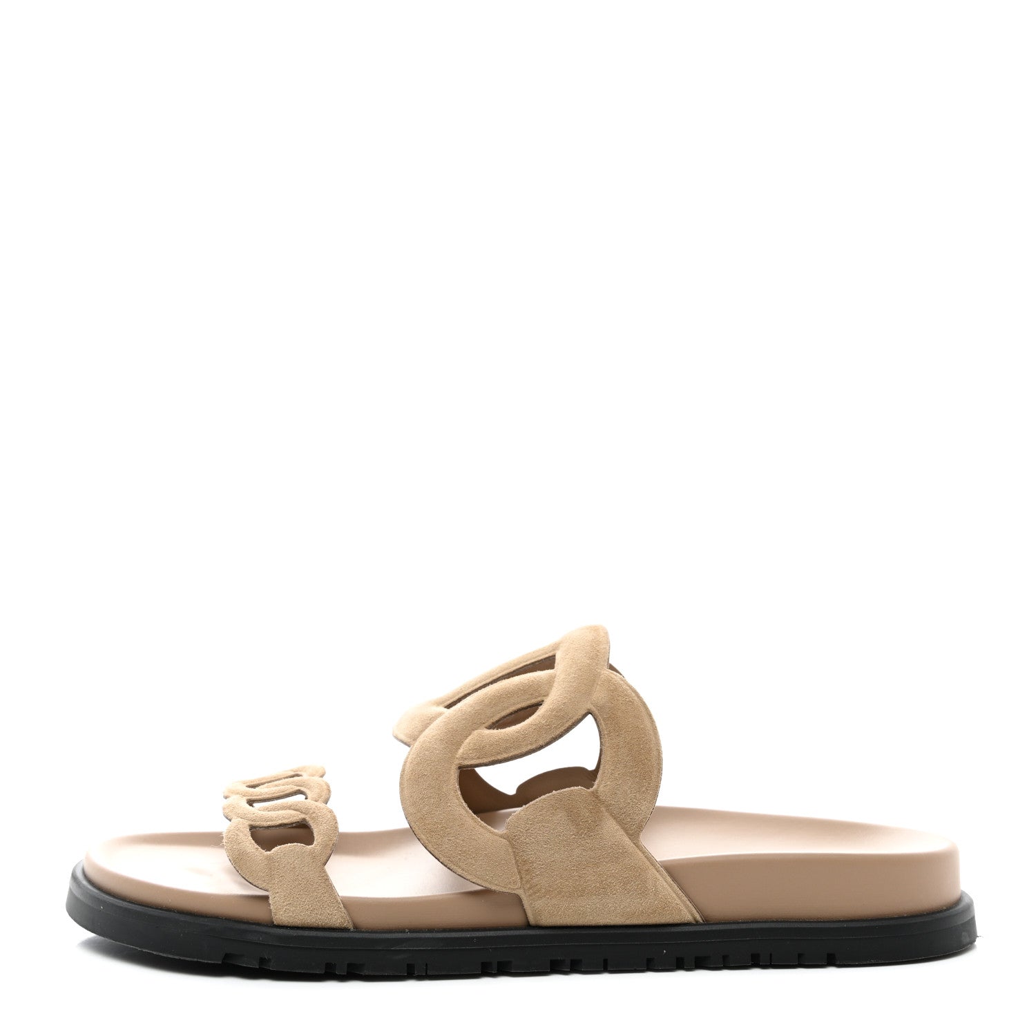 Hermes Suede Goatskin Extra Sandals 40 Beige Argile 1 of 9