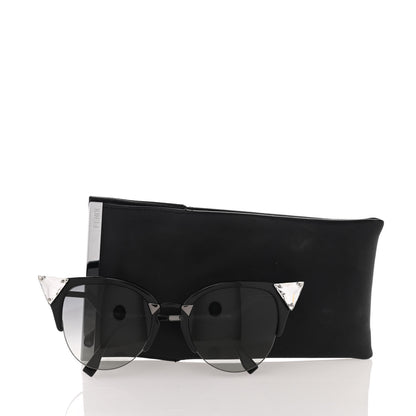 Fendi Iridia Cat Eye Sunglasses FF 0041/S Light Black 9 of 9