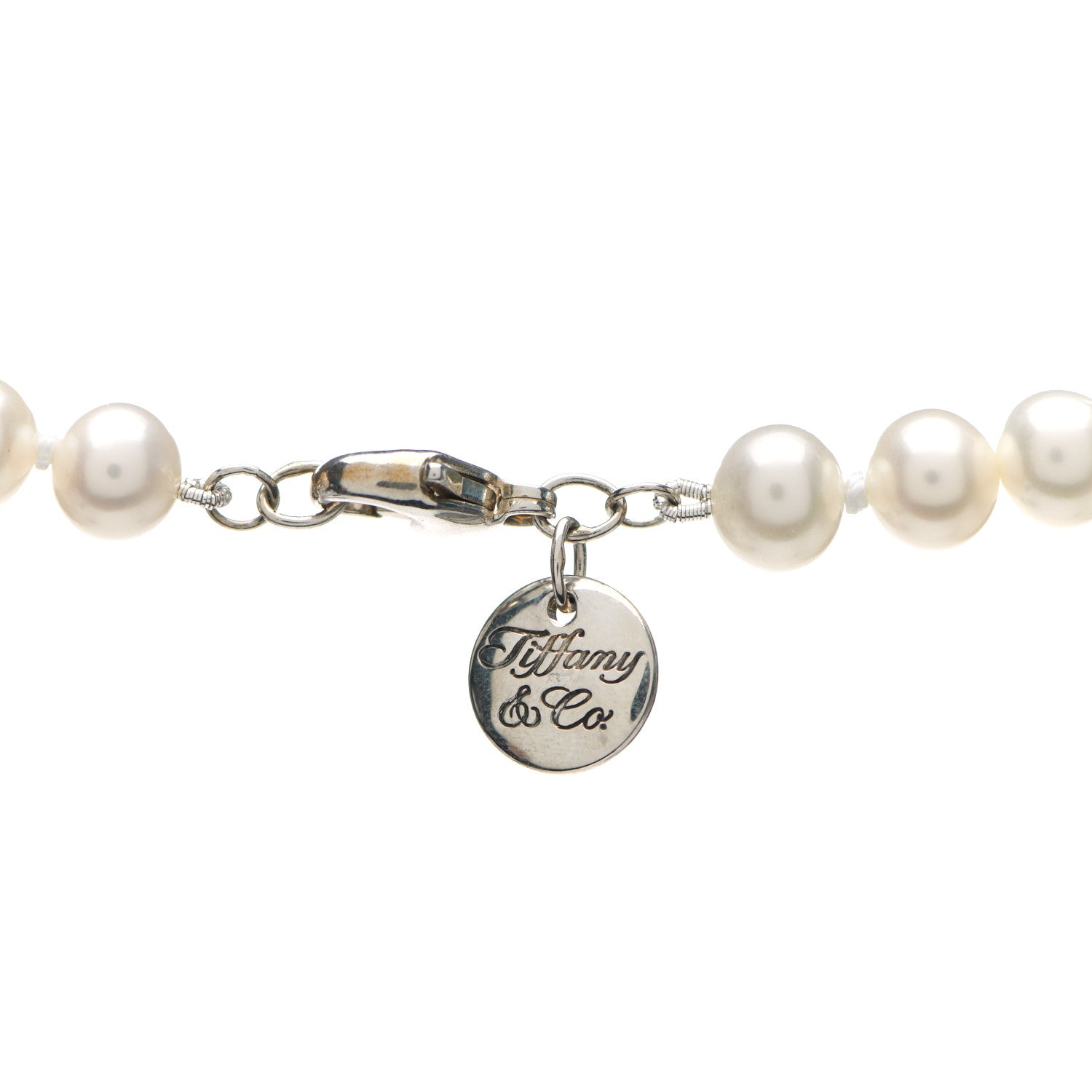 Tiffany Sterling Silver Freshwater Pearl 6-7mm Ziegfeld Necklace 4 of 4