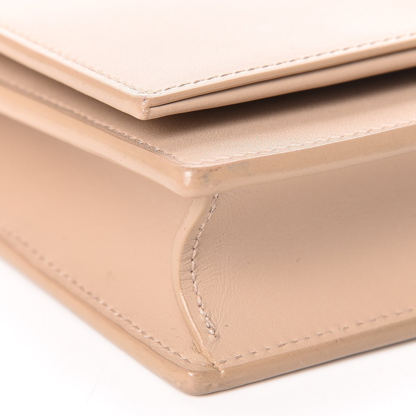 Smooth Calfskin Classic Monogram Kate Tassel Chain Wallet Nude Powder