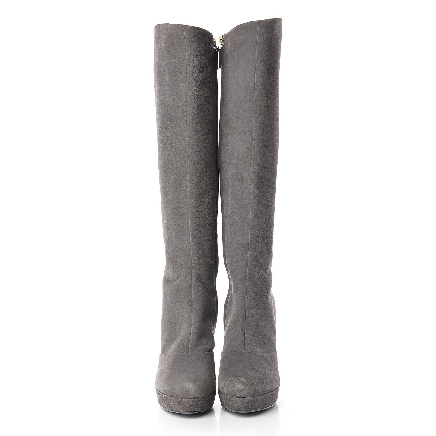 Suede Knee High Boots 38.5 Grey