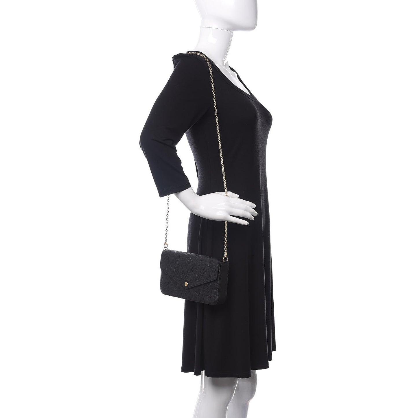 Empreinte Pochette Felicie Chain Wallet Black