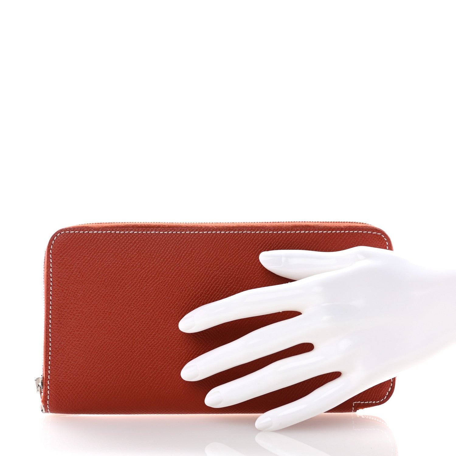 Hermes Epsom Silk'In Wallet Brique 2 of 8