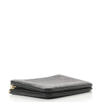 Louis Vuitton Empreinte Double Zip Pochette Black 4 of 14