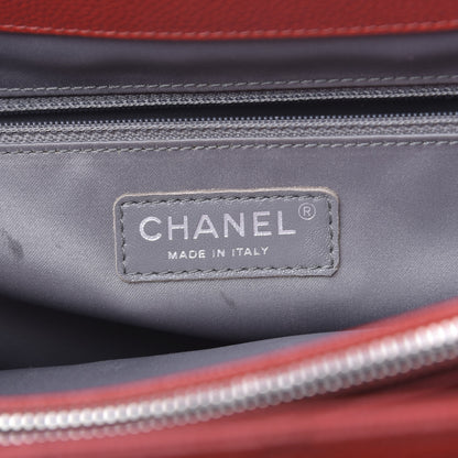 Chanel Caviar Quilted XL Grand Shopping Tote GST Red 6 of 13
