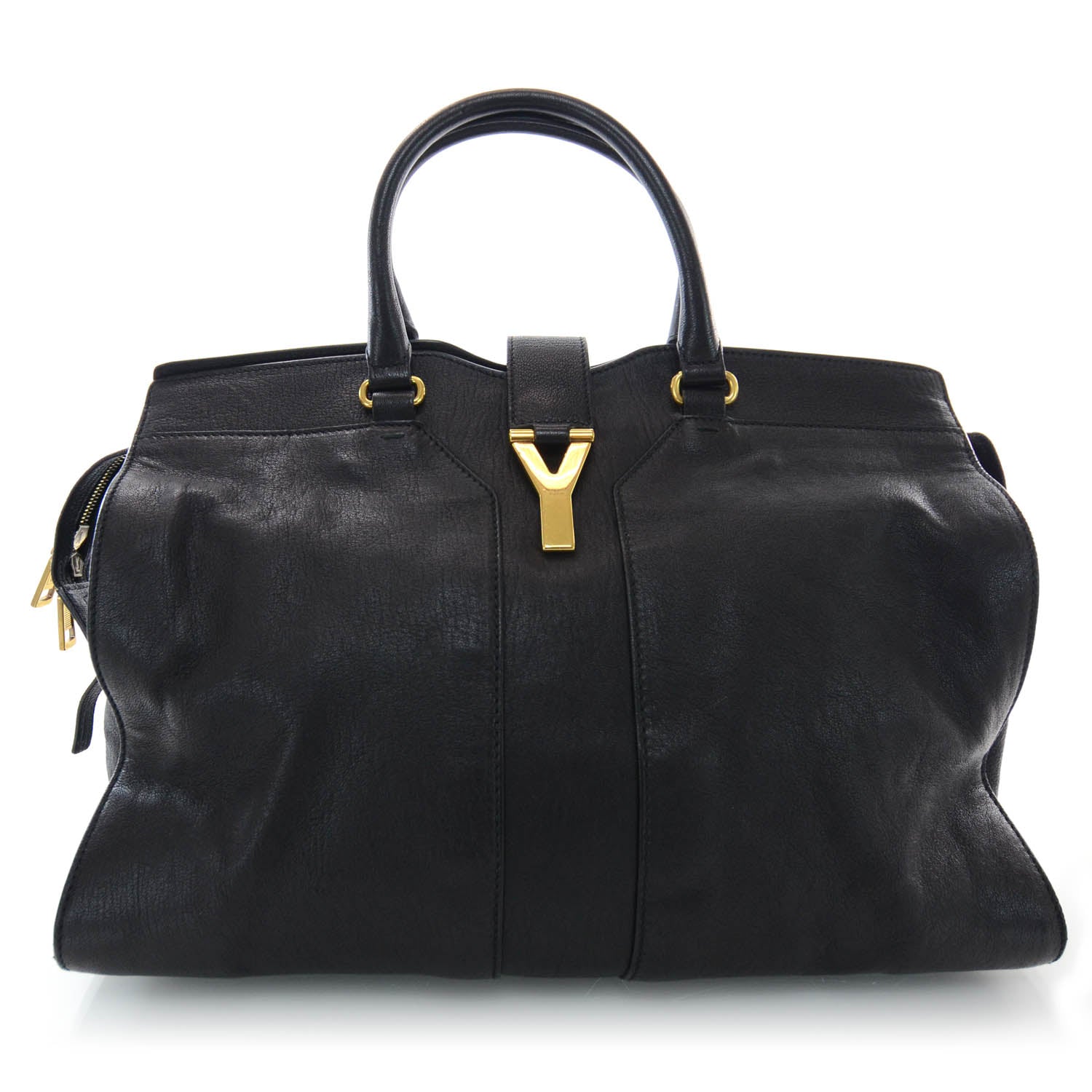 Saint Laurent Leather Large Cabas Chyc Black 1 of 7