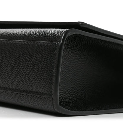 Saint Laurent Grain De Poudre Medium Classic Monogram Kate Satchel Black 9 of 9