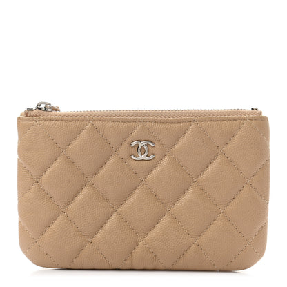 Chanel Caviar Quilted Small Cosmetic Case Beige 1 of 7