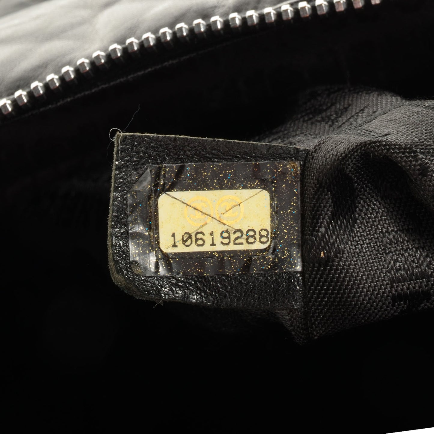 Distressed Lambskin Lady Braid Flap Tote Black