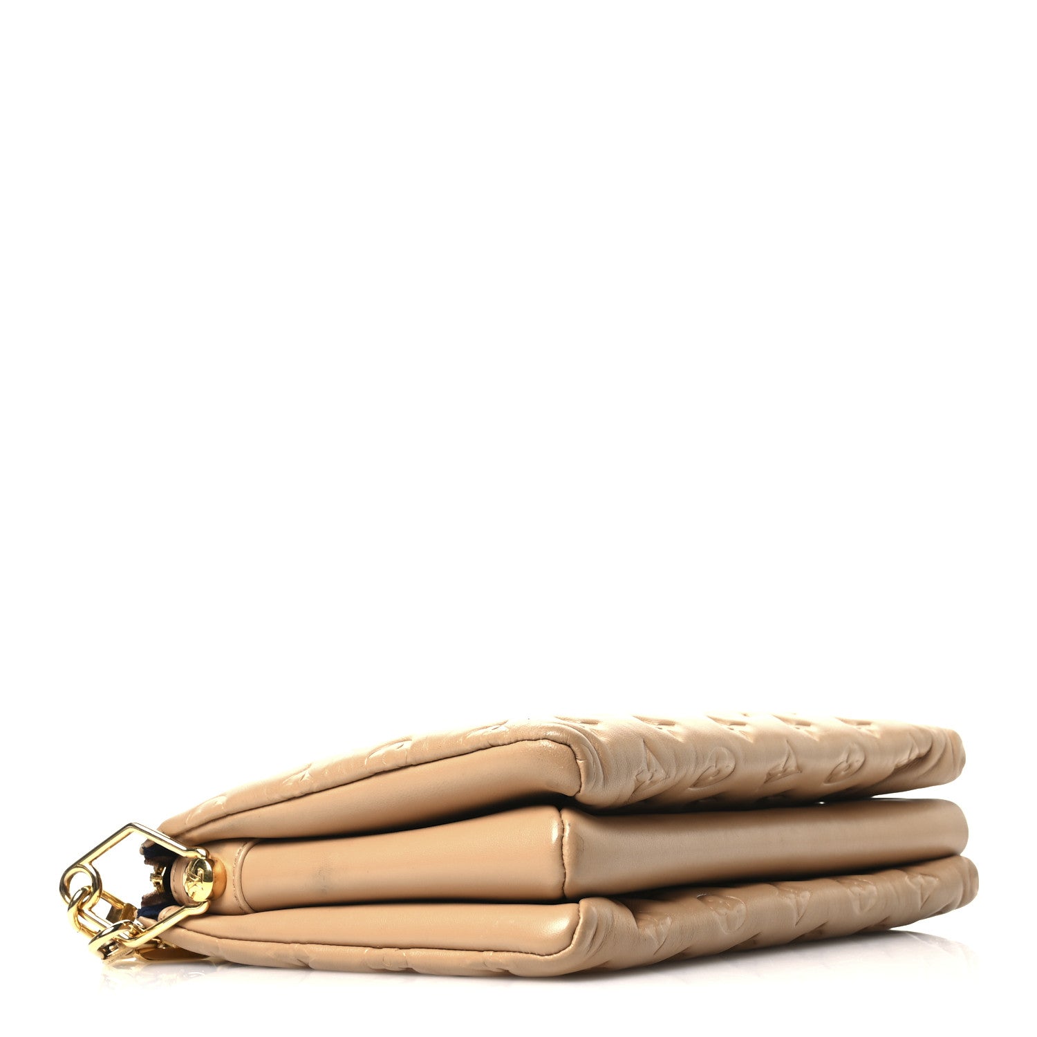 Louis Vuitton Lambskin Embossed Monogram Coussin PM Camel 4 of 9