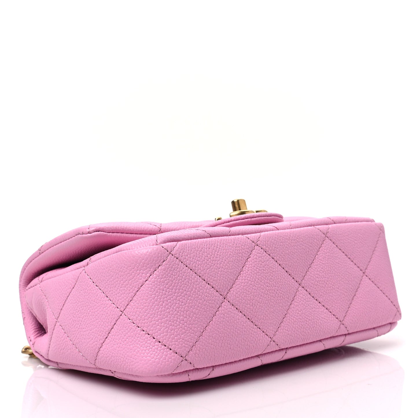 Caviar Quilted Mini Sweetheart Flap Lilac