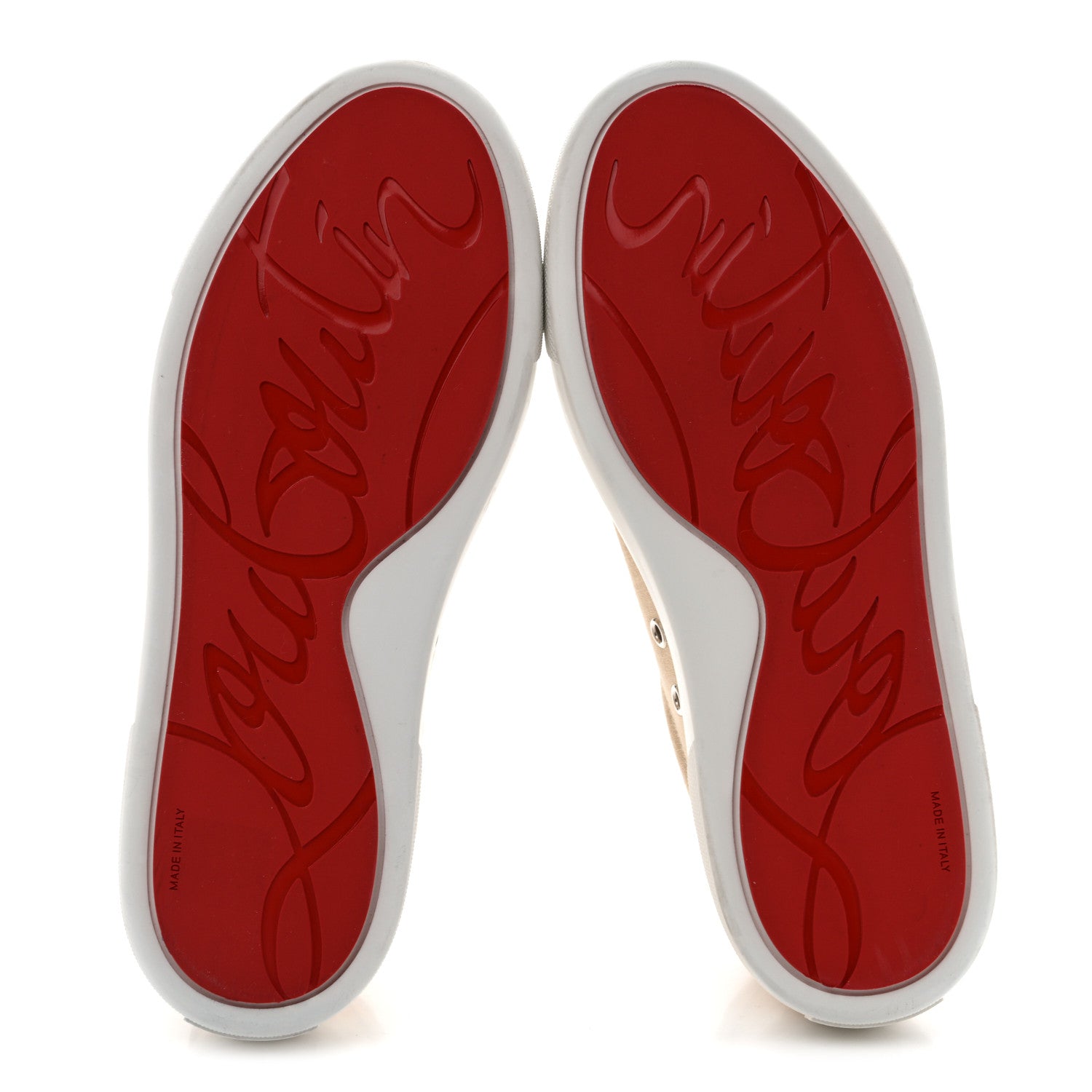 Christian Louboutin Calfskin Crocodile Embossed Vieirissima Orlato Flat Sneakers 39 Nougat 6 of 12