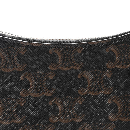 Celine Triomphe Canvas Calfskin Ava Shoulder Bag Tan 9 of 11