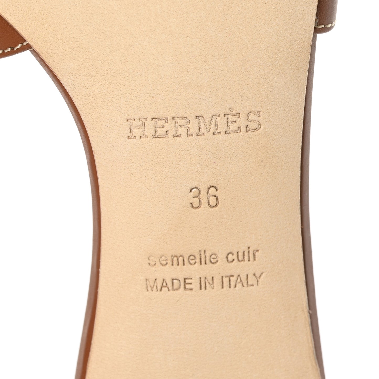 Calfskin Oasis Sandals 36 Gold