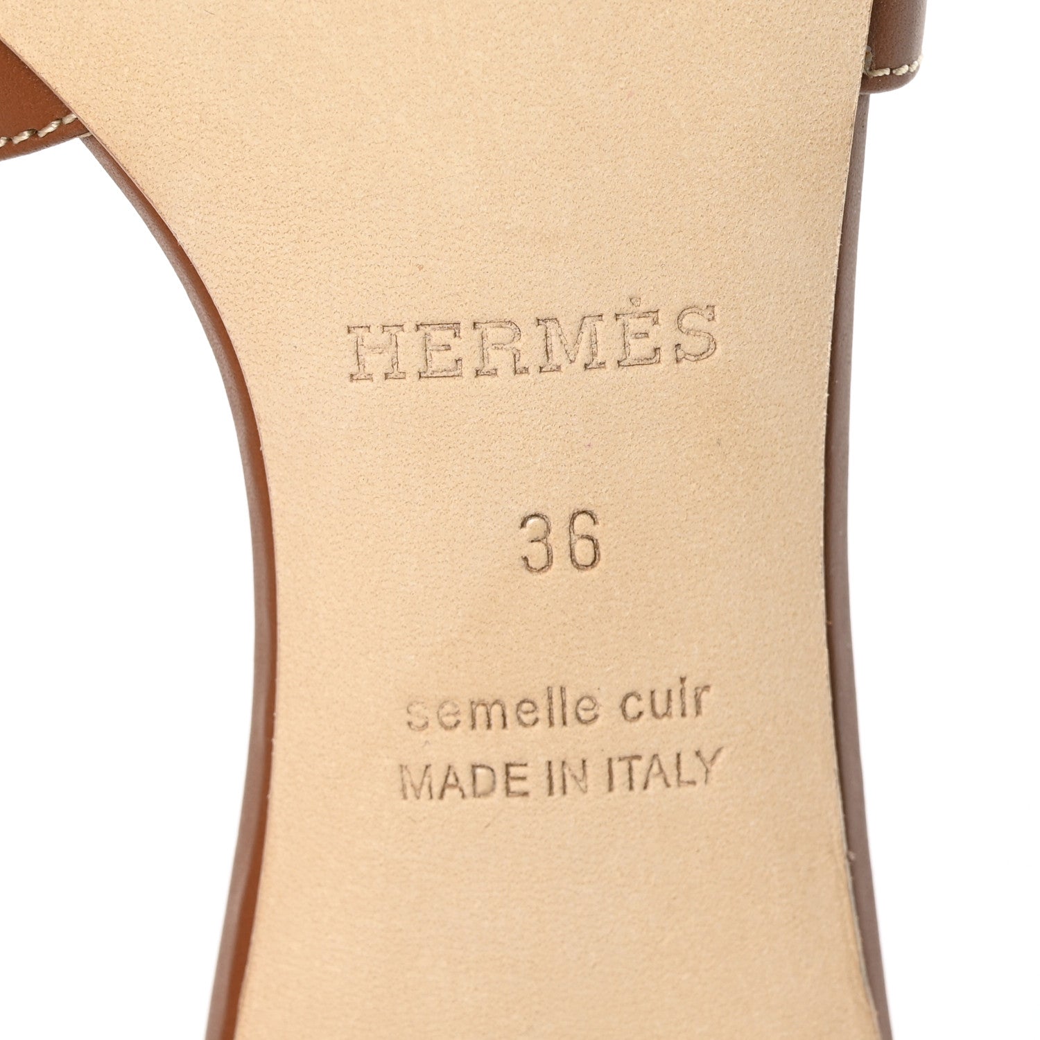 Hermes Calfskin Oasis Sandals 36 Gold 8 of 9